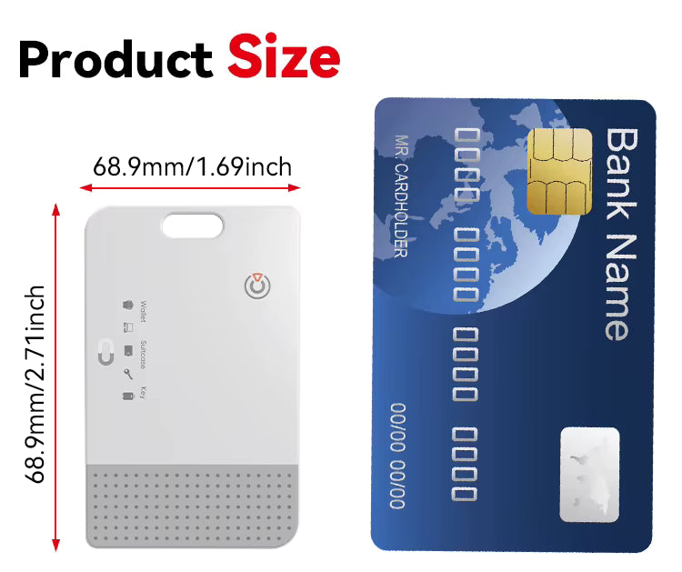 Wireless Charging Smart Card Tracker - Works with Apple & Android Devices Both