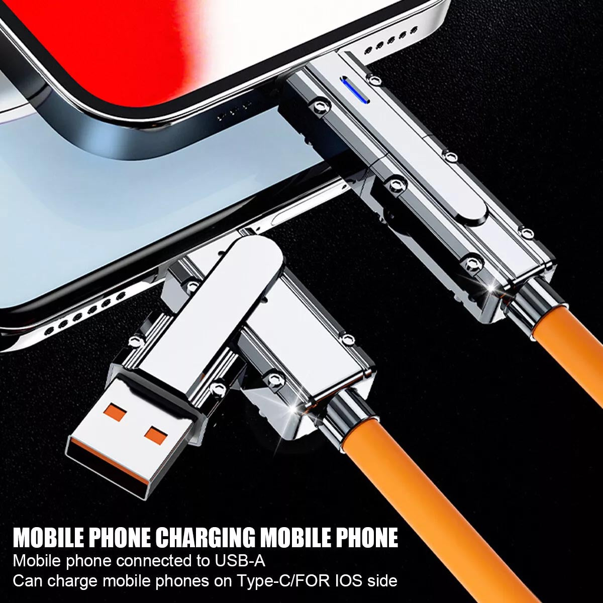 4 in 1 Multi USB PD Charger Charging Cable Cord For iPhone USB C Samsung Android