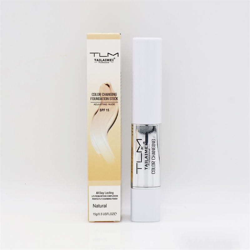 TLM Color Changing Foundation Stick SPF 15 | Soft Mousse Concealer Waterproof 15g