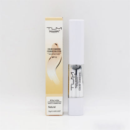 TLM Color Changing Foundation Stick SPF 15 | Soft Mousse Concealer Waterproof 15g