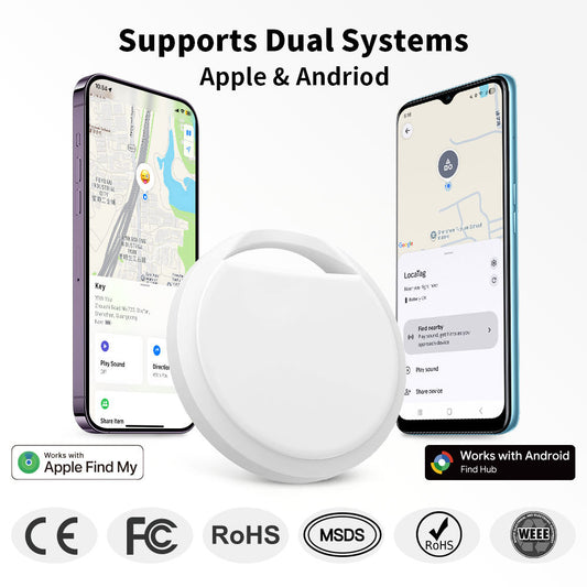 4  x Dual System Air Tag Tracker Works with Apple Find My & Android Find Hub- UK