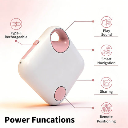 Smart Tag GPS Tracker Works with Apple Find My & Android Rechargeable Finder