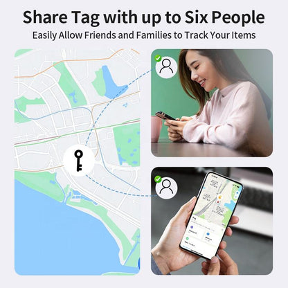 Bluetooth Tracker Tag for Apple with Find My & Keyring