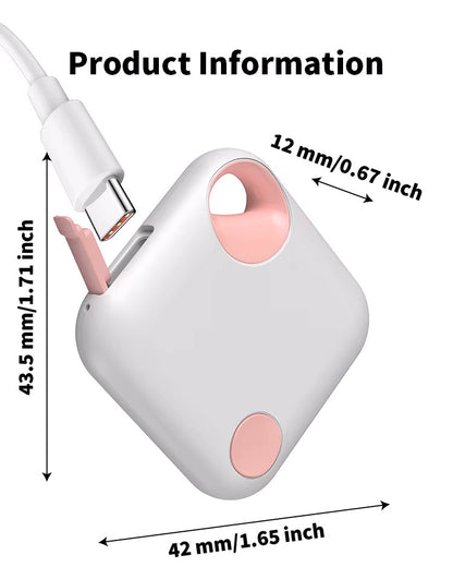 Smart Tag GPS Tracker Works with Apple Find My & Android Rechargeable Finder