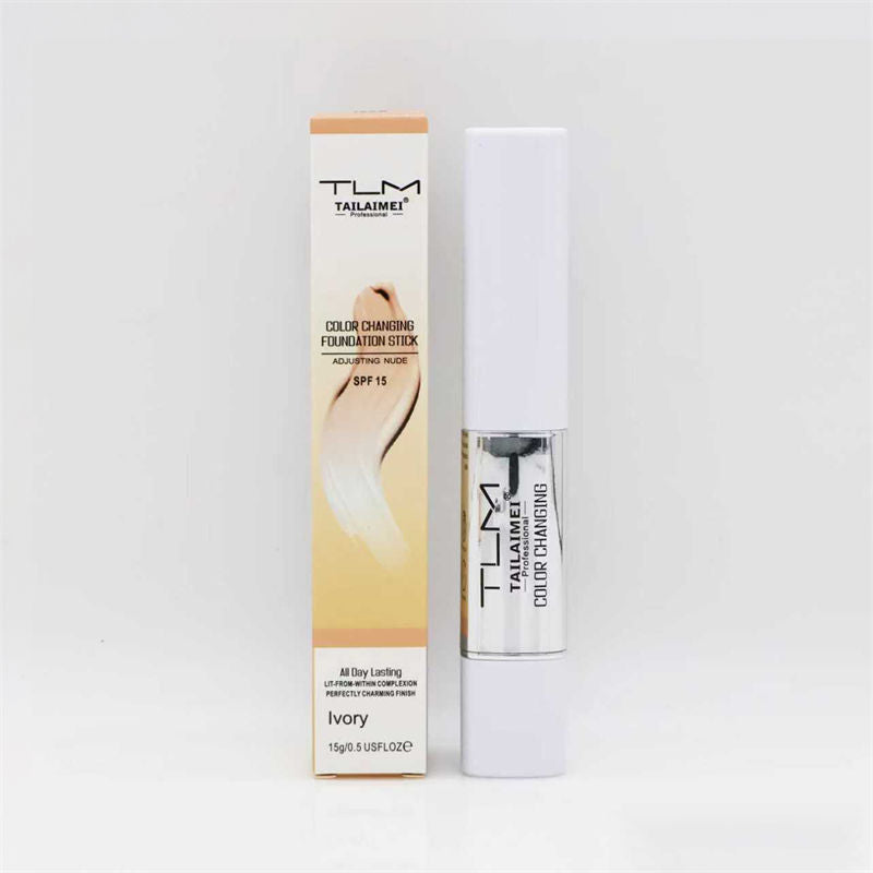 TLM Color Changing Foundation Stick SPF 15 | Soft Mousse Concealer Waterproof 15g