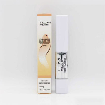 TLM Color Changing Foundation Stick SPF 15 | Soft Mousse Concealer Waterproof 15g