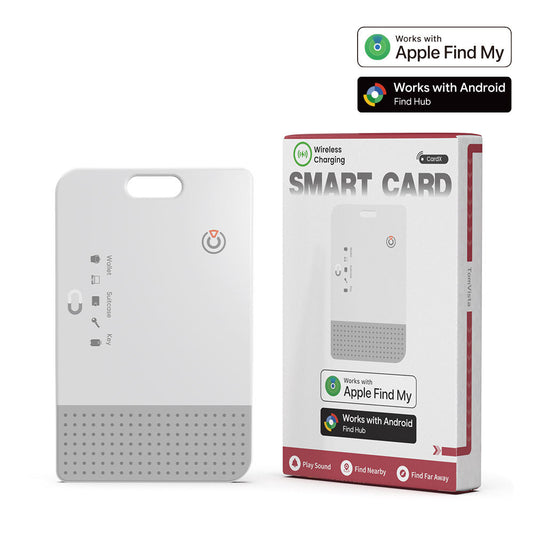 Wireless Charging Smart Card Tracker - Works with Apple & Android Devices Both