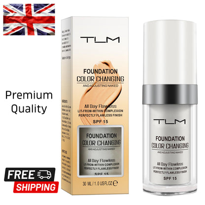TLM Daily Flawness Long-Lasting Liquid Colour Changing Base Face Foundation 30ml