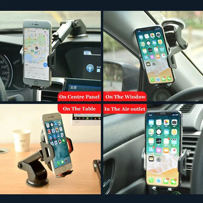360° Car Phone Holder Universal Mount Mobile Windshield Dashboard +Air Vent both