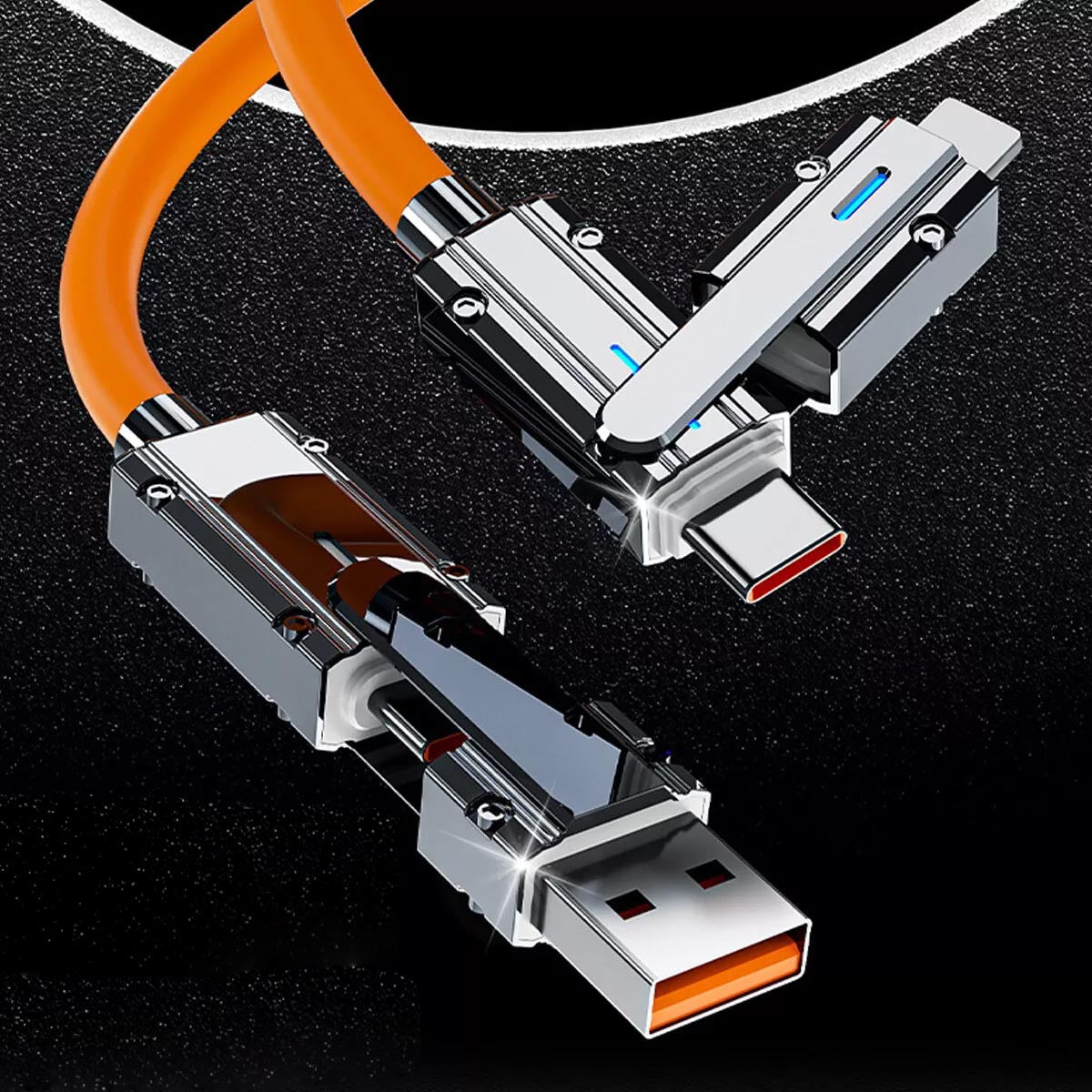 4 in 1 Multi USB PD Charger Charging Cable Cord For iPhone USB C Samsung Android