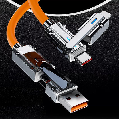 4 in 1 Multi USB PD Charger Charging Cable Cord For iPhone USB C Samsung Android