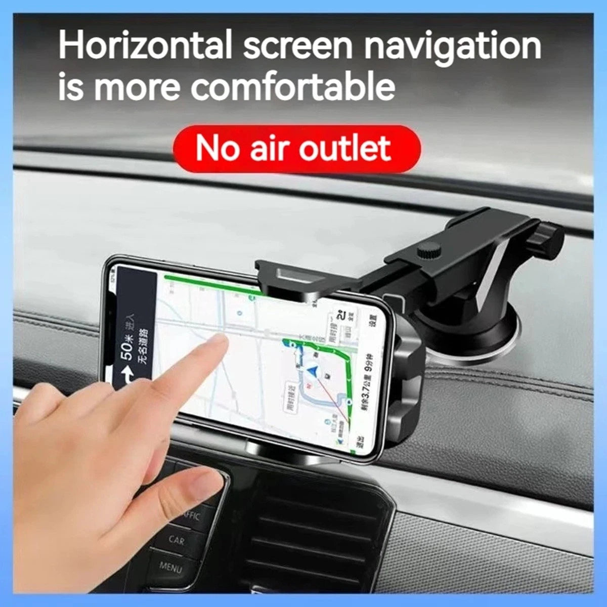 360° Car Phone Holder Universal Mount Mobile Windshield Dashboard +Air Vent both